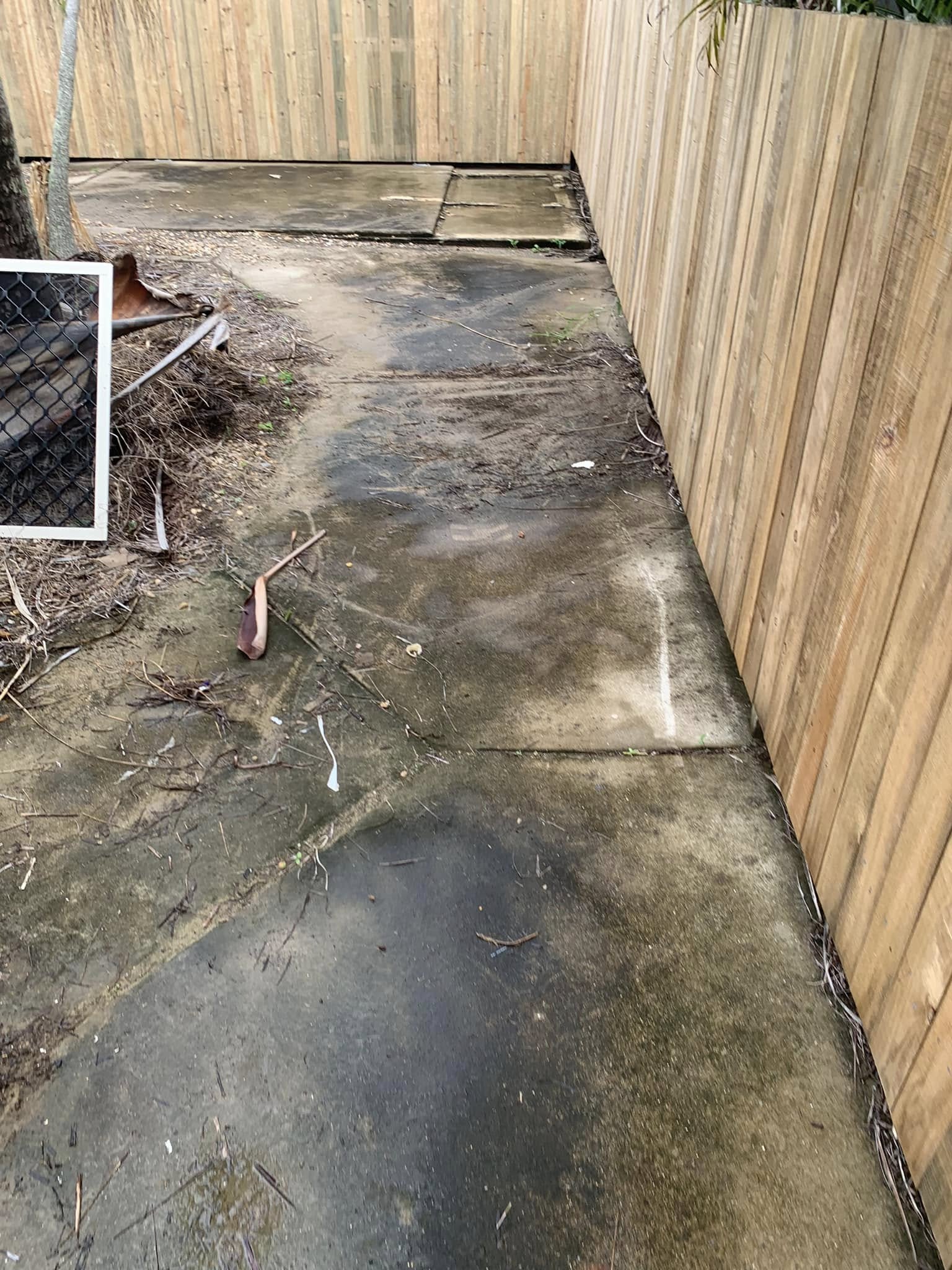 After driveway pressure cleaning in Yeppoon