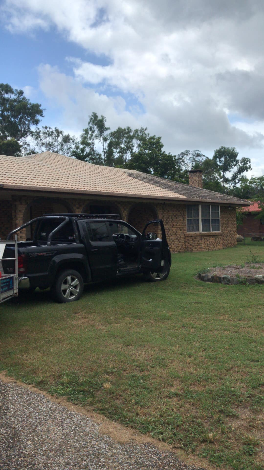 During roof cleaning on the Capricorn Coast